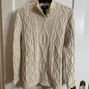 VTG LAUREN RALPH LAUREN sweater, size L, GUC, silk/linen/cotton hand knit